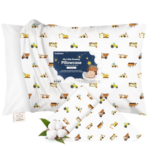 KeaBabies Toddler Pillowcase 13x18 Organic Cotton Toddler Pillowcase for Kids Boys GirlsSoft Durable Cotton Cover for Miniature Sleepy PillowsCute ColorsPillow Sold SeparatelyConstruction