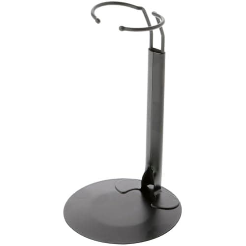 Plymor DSP60B Black Adjustable Doll Stand fits 10 11 12 13 and 14 inch Dolls or Action Figures Waist is 2 25 Wide 55 7 Around Pack of 2