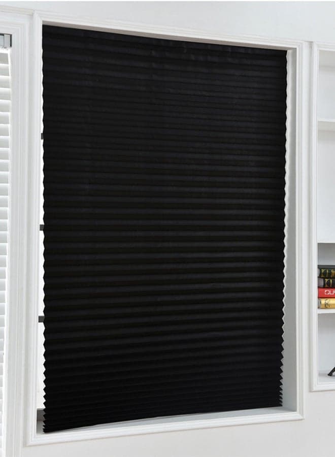 Cordless Blackout Pleated Window Shade Black 35x71inch