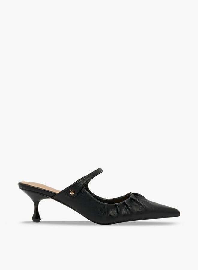 Women Pleated Pointed Toe Shoes — 37