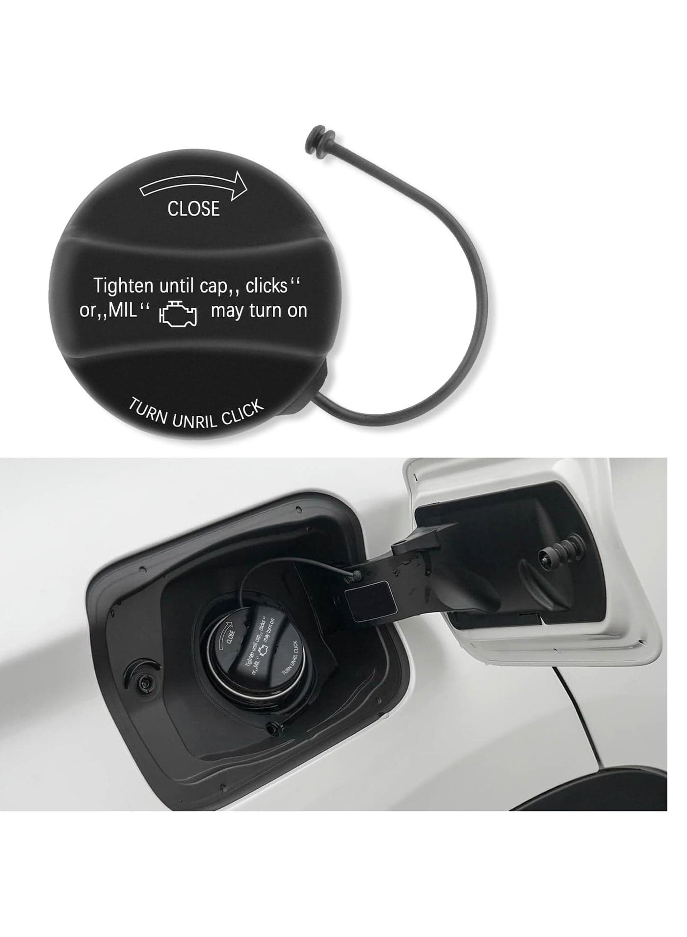 BMW Fuel Tank Filler Cap, Compatible with E39 E46 E60 E90 Series, Replace 16117222391, Fits Mini Cooper and More