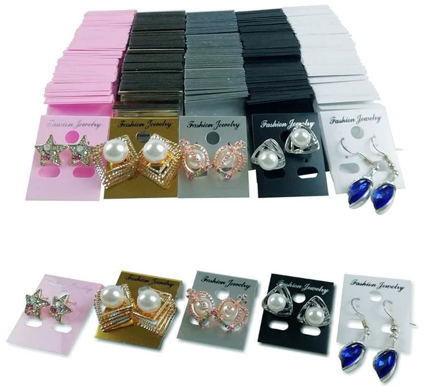 DIY Crafts Pack of 300 Pcs, Color: Random, 100Pcs Earring Ear Studs Organizer Holder Black Plastic Jewelry Di(Pack of 300 Pcs, Color: Random)