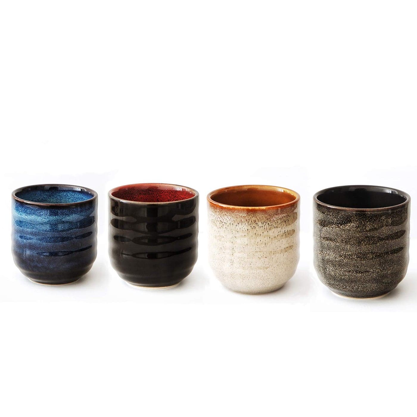 Lxuwbd Japanese Style Ceramic Tea Set Tea Cup Coffee Cup Yerba Mate Set Ceramic Mate Cup Set of 4 4 colors
