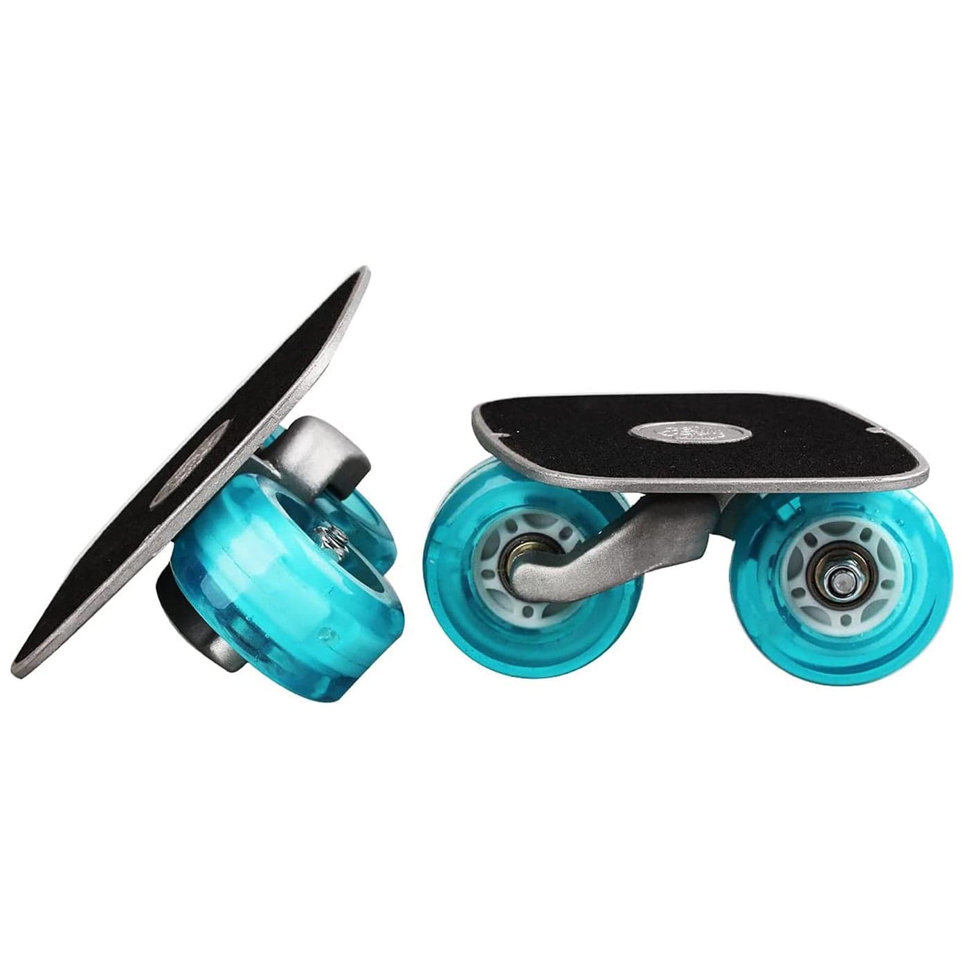 JINCAO Drift Plate Skates Blue Portable Roller Road Skate Aluminum AntiSlip Board with PU Wheels and ABEC7 608 Bearings
