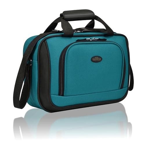 U.S. Traveler Rio 14" Travel Tote Bag, Lightweight 1200D Carry-On Bag for Women & Men, Teal