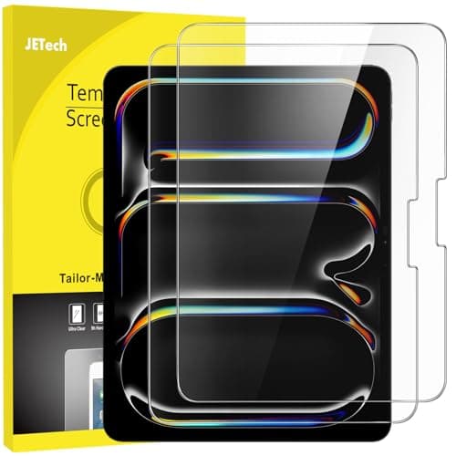 JETech Screen Protector for iPad Pro 13Inch M5M4 20252024 9H Tempered Glass Film HD Clear 2Pack