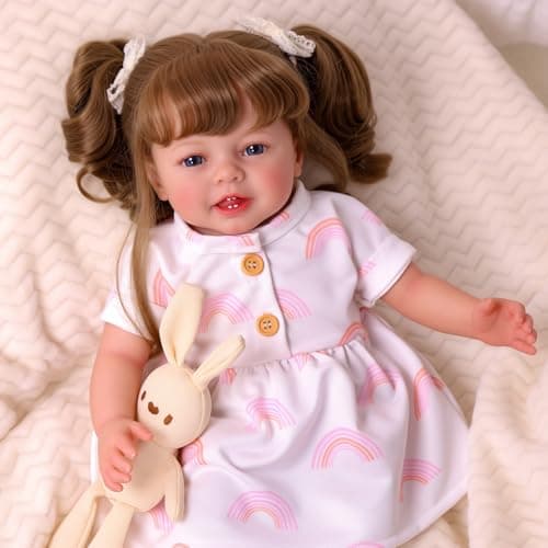 BABESIDE Lifelike Reborn Baby Dolls with Freckles 20 Inch Realistic Newborn Real Life Doll Girl Soft Vinyl and Cloth Body Baby Dolls with Toy Gift Box for Kids Age 3