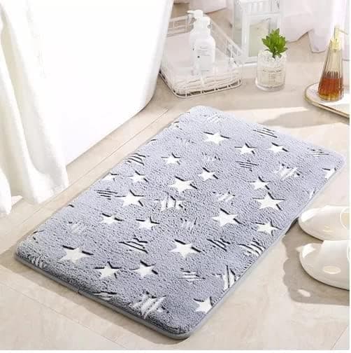 BIRZAR Radium Mat Dark in Glow Dor Mat Microfiber NonSlip Kitchen Floor Mat Soft Washable Luminous Bathroom Mat Bedroom livingroom Doormat Pack of 1