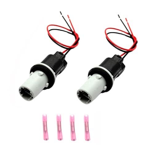 2 Sets Headlight Side Marker Light Socket Holders with 2 Pin Wiring Harness Compatible with Accord CR-V Civic Acura RL RLX TL TSX Replace#33305-S5A-003 33305S5A003