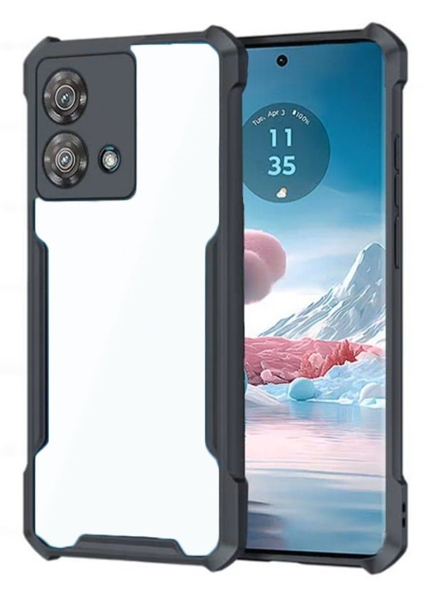 Mobile Phone Case Cover for Motorola Moto G84 5G, Ultra-Thin Lightweight Cover Soft TPU Bumper + Acrylic Clear Back Case Cover