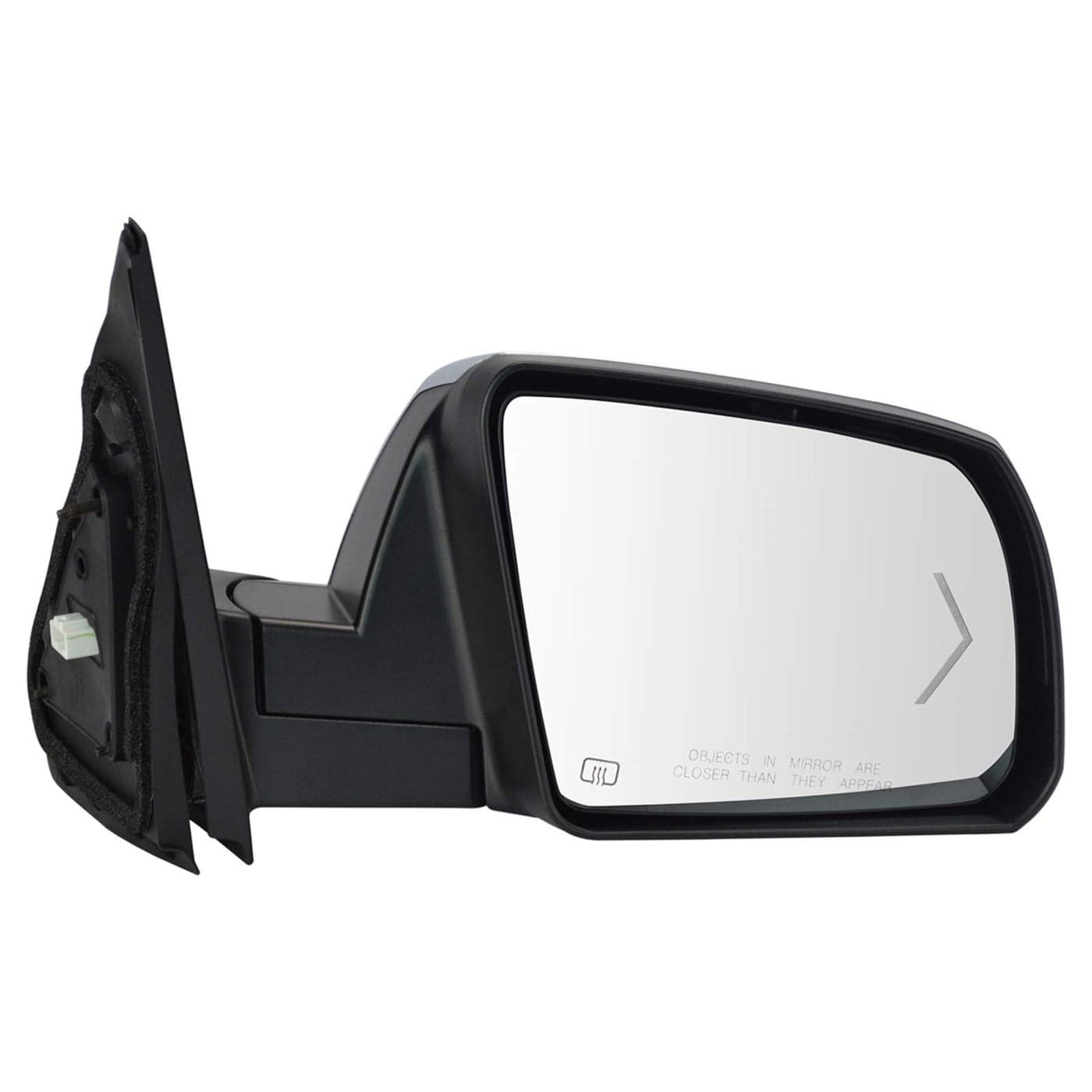 TRQ Passenger Side Mirror Assembly Electric Adjustment Heated No Memory Chrome Compatible with 20142017 Toyota Sequoia Limited TO1321336
