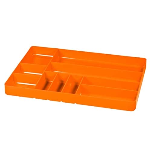 Ernst Manufacturing Tool Garage Organizer Tray Orange 10Compartments