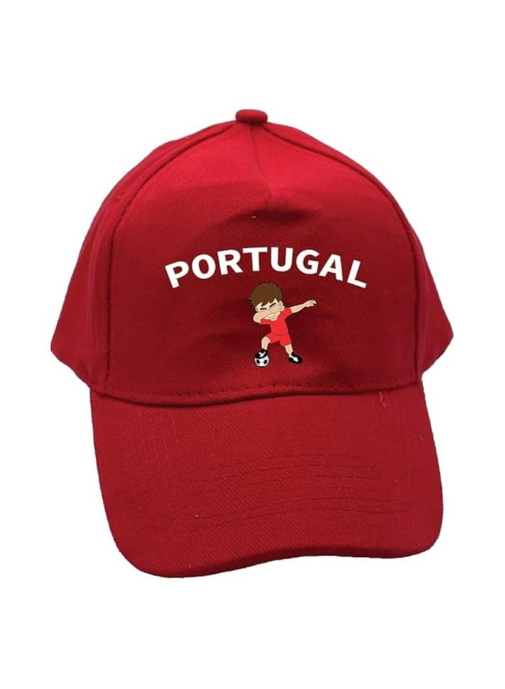Portugal Sports Cap With Adjustable Velcro Closure For Kids Unisex