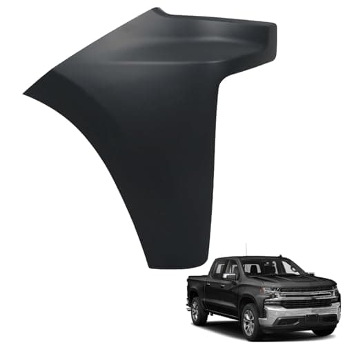 munirater Front Bumper End Cap Extension Right Side Black Replacement for 2019 2020 2021 2022 Silverado 1500 GM1017110
