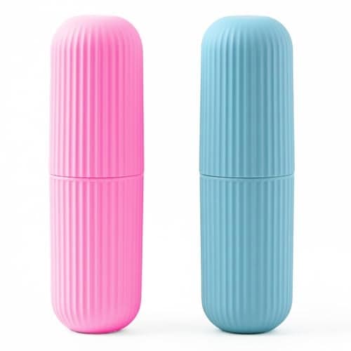 XML Toothbrush Toothpaste Holder Case Cover Container Portable Protective Plastic for Traveling, Camping, Bathroom,Home, School, Business Travel Accessories