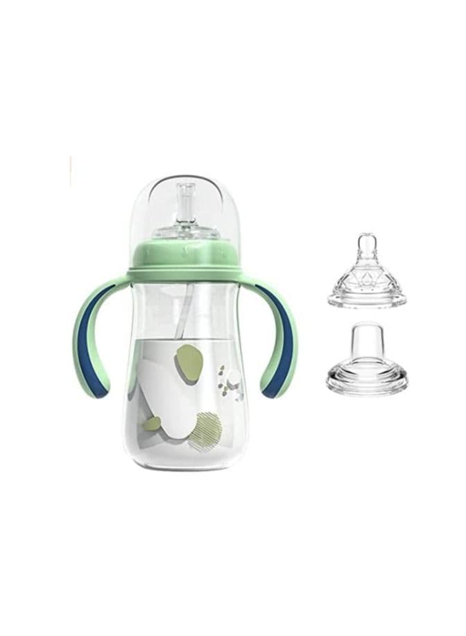 Sippy Cups First Years Newborn Baby Toddler Bottles Set With Soft Spout & 3 Nipples Best Transition Leak Proof No Spill Straw Cup For Infant 6-12 Months 1+&3 Year Old