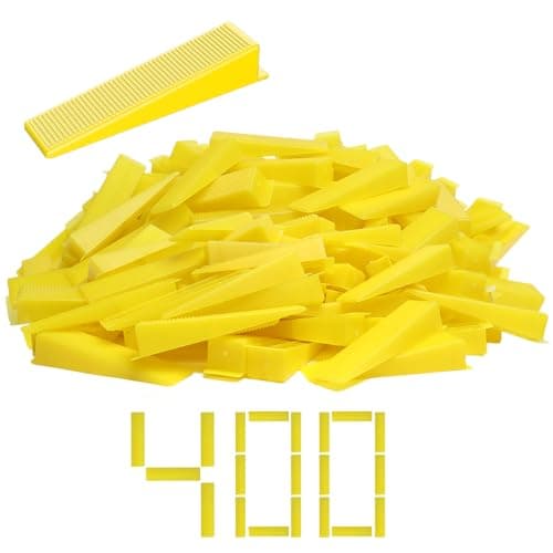 DGSL Tile Leveling System Tile Wedges, 400PCS Reusable Tile Leveling Wedges for 1/8", 1/16", 1/32" Tile Spacers, Tile Leveling Clips and Tile Leveler Installation