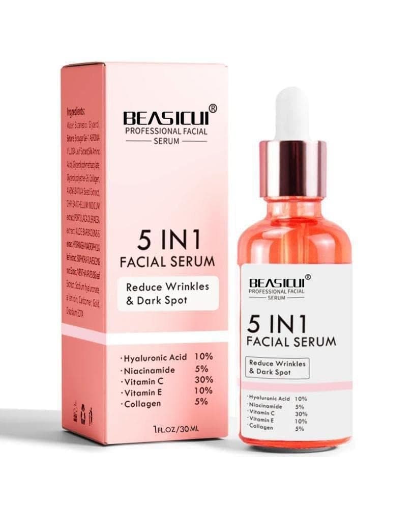BEASICUI Vitamin C Serum for Face Anti Aging Face Serum with Vitamin C Hyaluronic Acid Vitamin E Radiance Serum for Dark Spots Even Skin Tone Eye Area Fine Lines Wrinkles 1 Fl Oz