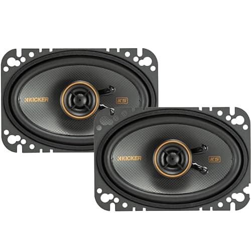 Kicker 51KSC4604 KS-Series 4x6 Coaxial Speakers with .5" tweeters, 4-Ohm, Pair
