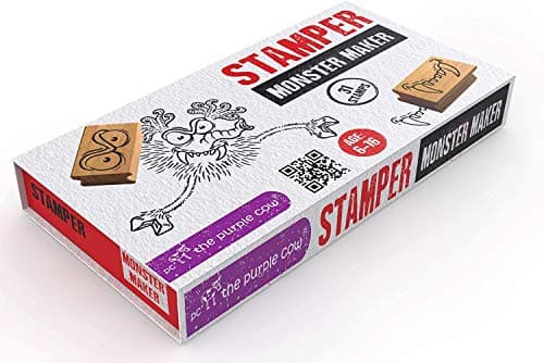 The Purple Cow Stamper Monster Maker Stamp Kit for Kids Paint Stamper for Arts and Crafts Develop Creativity with 31 Stamps and an Ink pad for Girls and Boys Ages 6 to 16