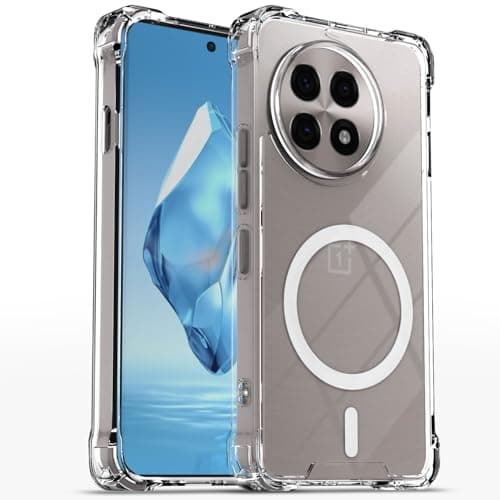 Pikkme Back Cover for OnePlus 13R 5G Mag-Safe Shockproof PC + TPU Protective Case Magnetic Support Bumper Case (Transparent Mag-Safe)
