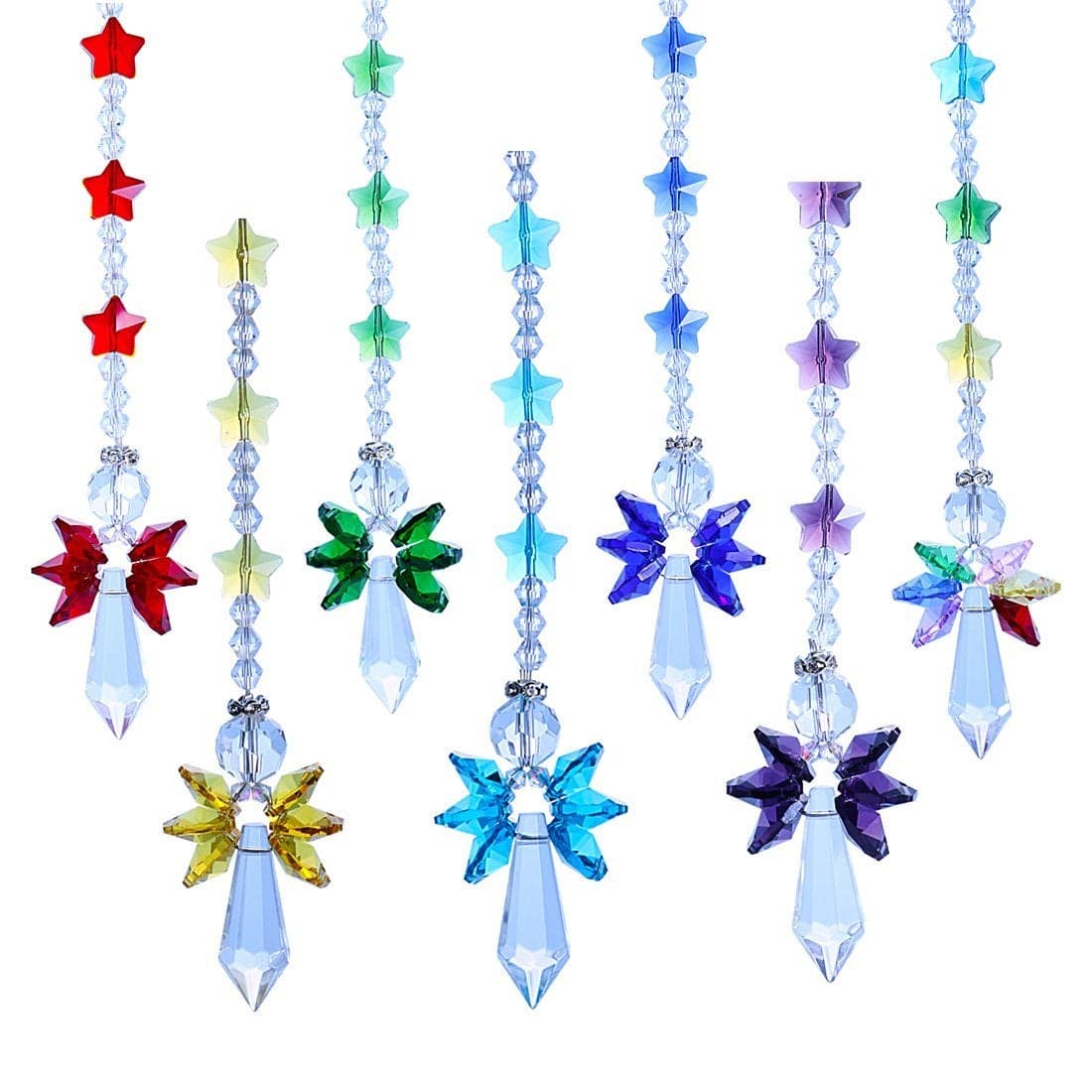 Crystalsuncatcher Crystal Glass Guardian Angel Rainbow Maker Collection SuncatherSet of 7