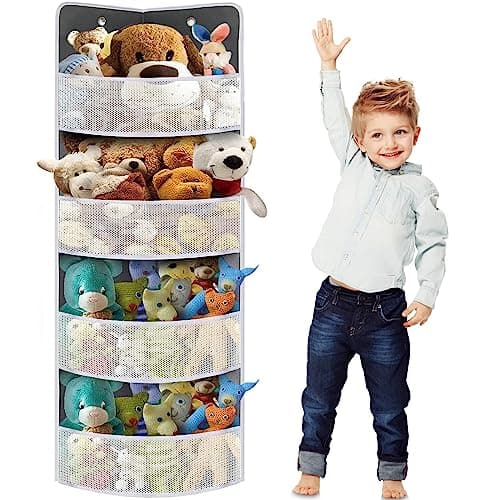 Ofirayhome Soft Corner Shelf Safe Hanging Organizer ChildFriendly Wall Mount Storage for Sundries Toys Stuffed Animals Diapers for Pantry Closet Bedroom Nursery Organization 1Pack