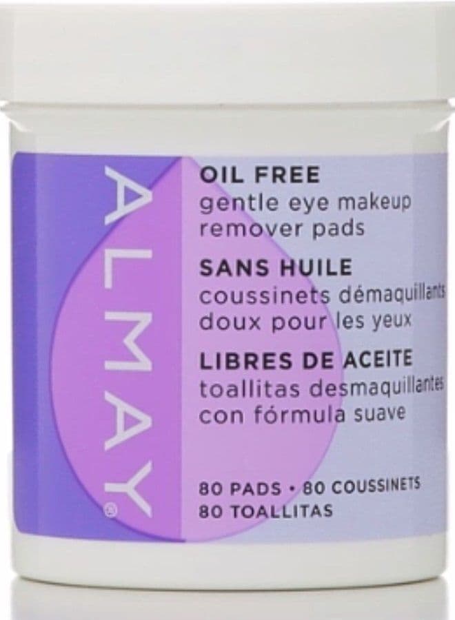 Oil Free Gentle Eye Makeup Remover Pads, 80 Ct (3 Pack)