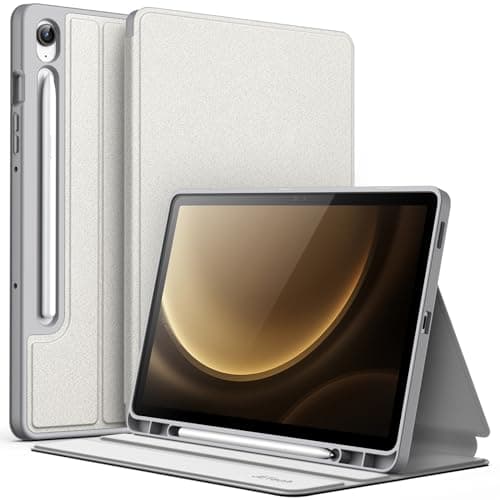 JETech Cover Case for Samsung Galaxy Tab S10 Lite / S10 FE / S9 FE 10.9-Inch with S Pen Holder, Slim Folio Stand Protective Tablet Cover, Multi-Angle Viewing (Silver)