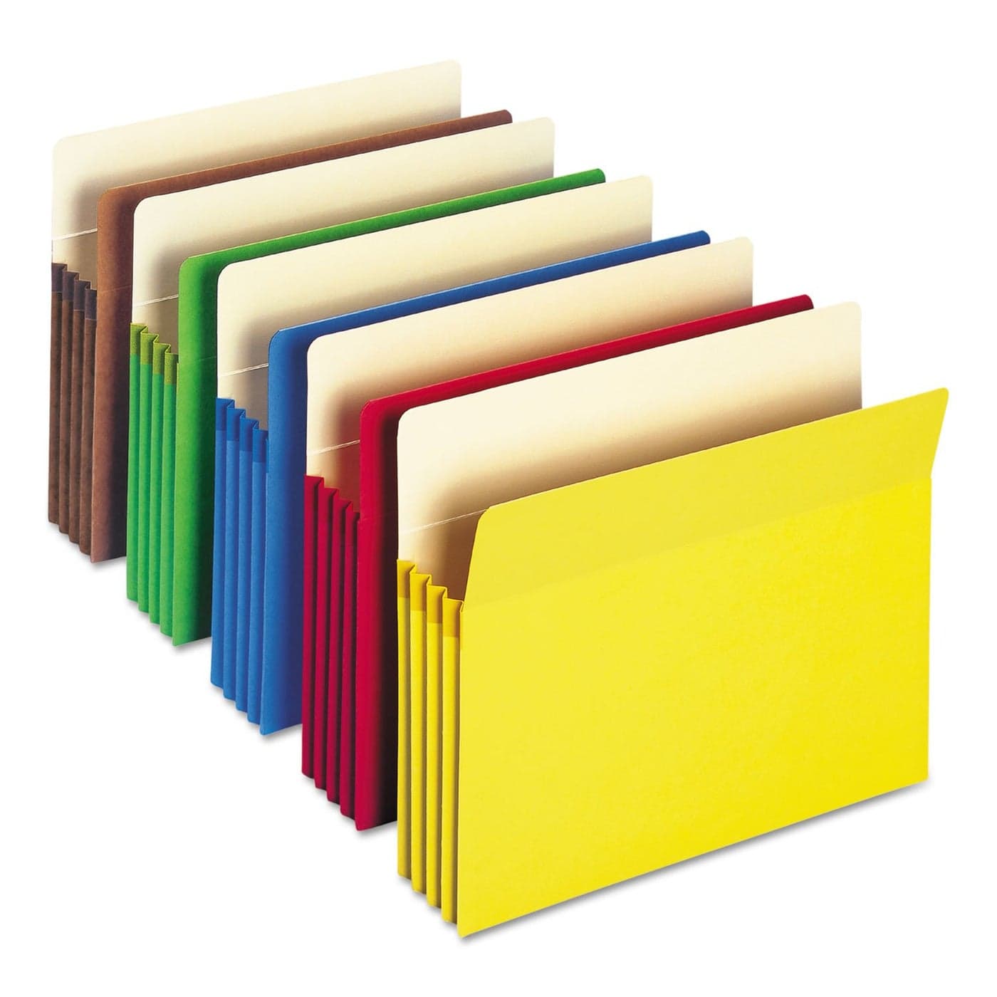 Smead File Pocket StraightCut Tab 312 Expansion Letter Size Assorted Colors 25 per Box 73890