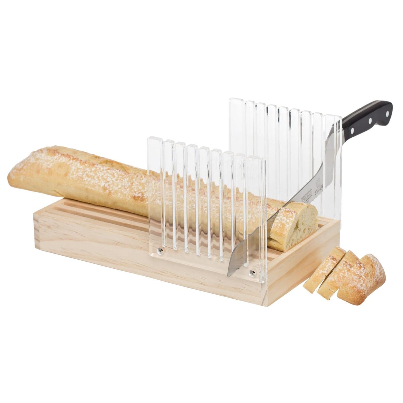 Mrs Andersons Baking Bread Cutter Slicing Guide with Crumb Catcher 125Inches x 6375Inches