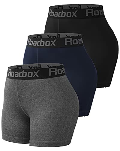 Roadbox 3" Volleyball Spandex Shorts for Women, Athletic Compression Shorts, Lightweight Tights for Workout Running Gym Biker