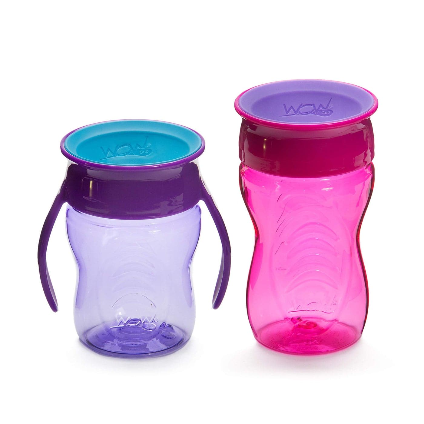 Wow Cup Stages Kids and Baby 360 Sippy Cup PinkPurple 10 oz7 oz 2 Pack