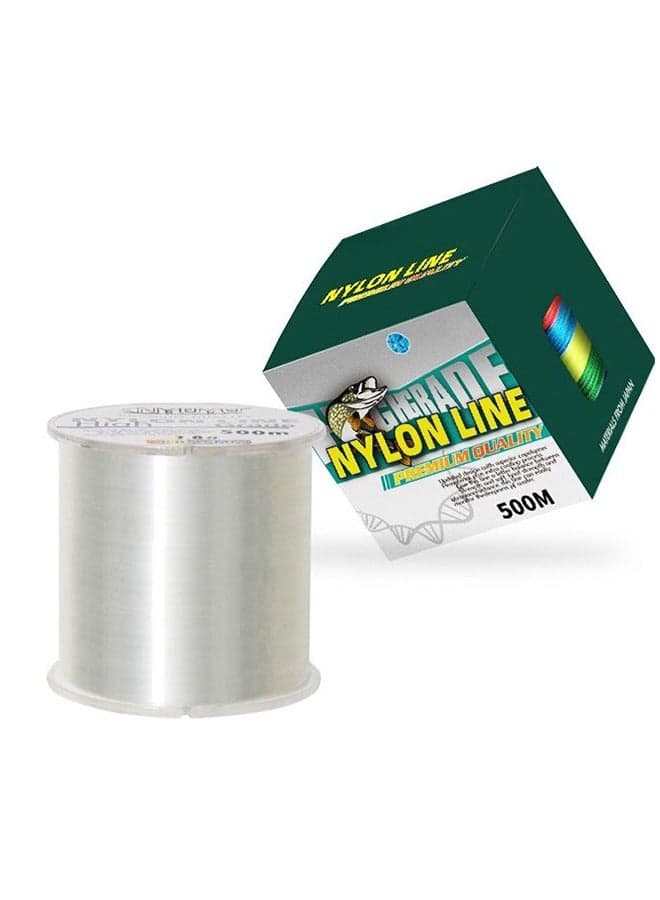 String Fishing Line Cord Clear Fluorocarbon Strong Monofilament Wire Flexible Wear-Resistant Super Pulling Force Cut For Hanging Decorations Beading Crafts Kite -500M