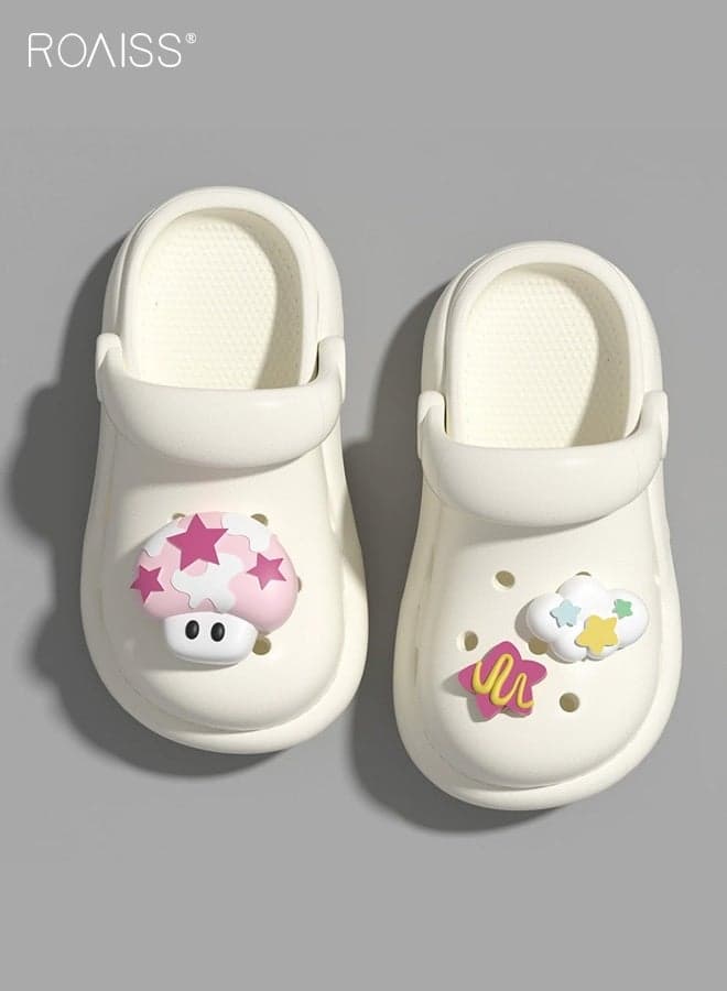 Girls Adorable Sandals, Comfort Clogs with Soft Non-slip Sole, Breathable Slippers with Cartoon Design, Slip on Slides for Girls, Suitable for Beach, Daily Wear and Casual Occasions