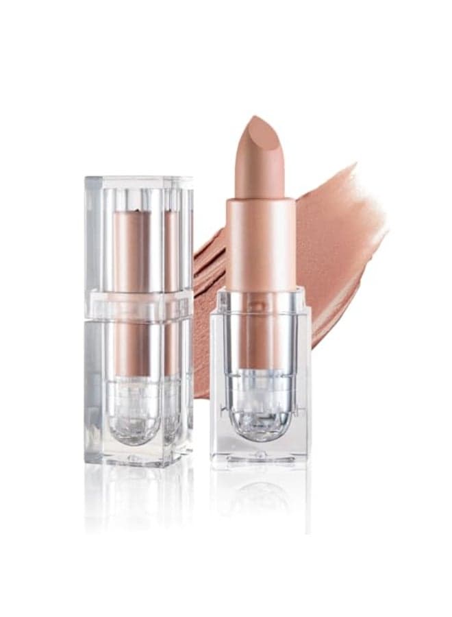 IONSGAKO Matte Nude Lipstick Velvet Lip Gloss NonFading NonSticky Cup Nude Lipstick Matte Lip Stain Long Lasting Waterproof Lipstick for Women Girls Daily Lip Makeup White Peach