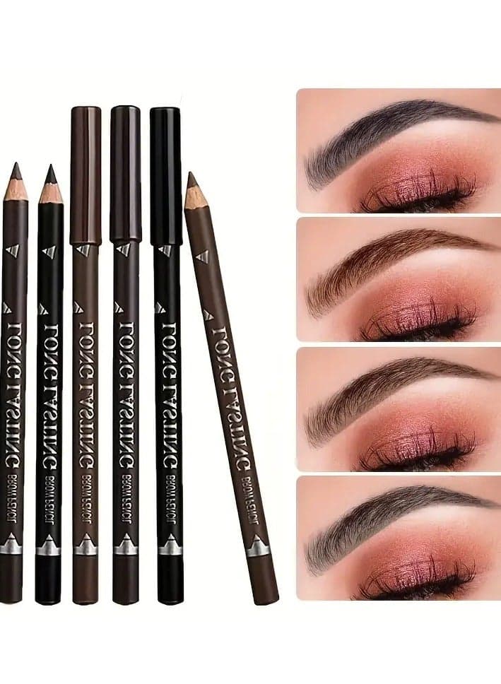 3pcs Eyeliner & Brow Pencil Waterproof And Sweat Proof Multifunctional Makeup Pen Set, Long Lasting Perfect Eyebrows, Natural Matte Women's Eye Makeup Pen