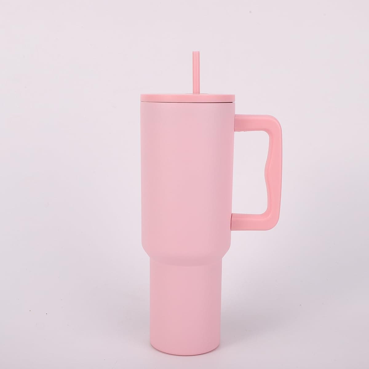 NowExp 1200ML DoubleWall Vacuum Insulated Stainless Steel Tumbler with Handle and Straw LeakProof Hot Cold Travel Mug for Water Coffee Smoothies Ideal for Gym Office and OnTheGo Pink