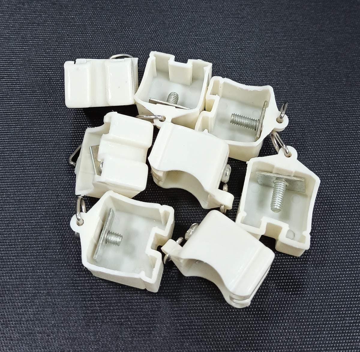 FAPBADRI End Cap/Lock for Curtain Channel/M Track - Material: Plastic - Colour: Ivory - 10 Pieces