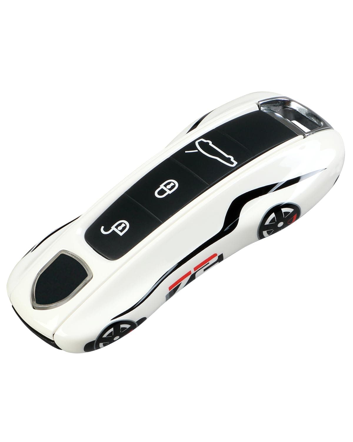 LIMBQS Car Key Protection Keychain Key Cover for Porsche Macan Cayenne Panamera 911 New White