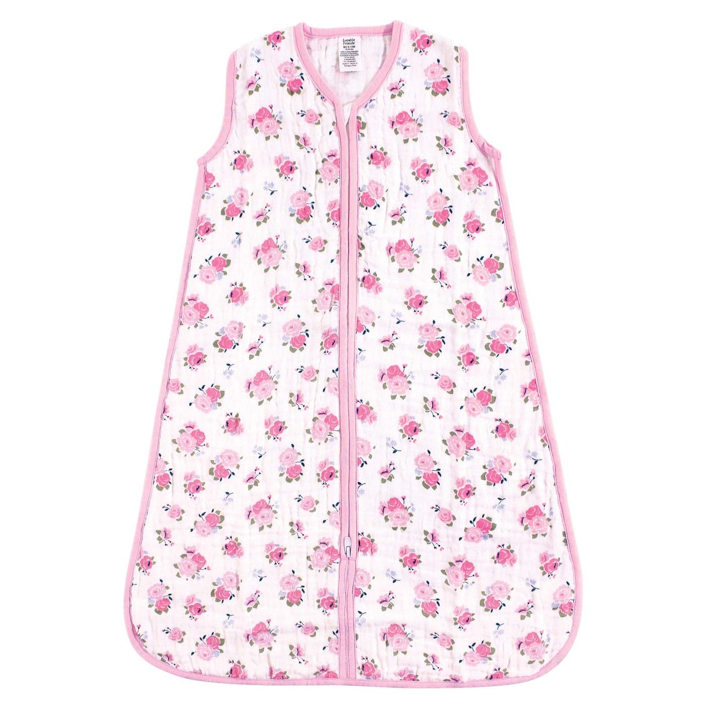 Luvable Friends Unisex Baby Sleeveless Muslin Cotton Sleeping Bag Sack Blanket Floral Muslin 1218 Months