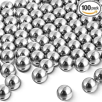 ZEYIYER 100 PCS Paint Mixing Balls Decanter Cleaning Balls Shaker Ball Paint Shaker Stainless Steel Polish Ball Bearings Nail Polish Mixing Agitator Balls for Mixing Nail Polish Model Paints