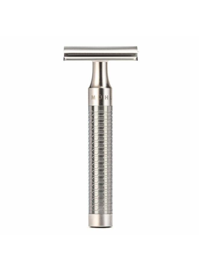 ROCCA R89 Double Edge Safety Razor (Closed Comb) | Pure Matt Stainless Steel |Perfect for Everyday Use | Barbershop Quality Close Smooth Shave | Luxury Razor for Men