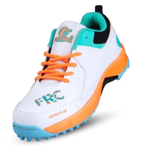 FEROC Plus Genius 22 Cricket Shoes for Men Boys Unisex Kids (Orange, UK Footwear Size System, Adult, Men, Numeric, Medium, 9)