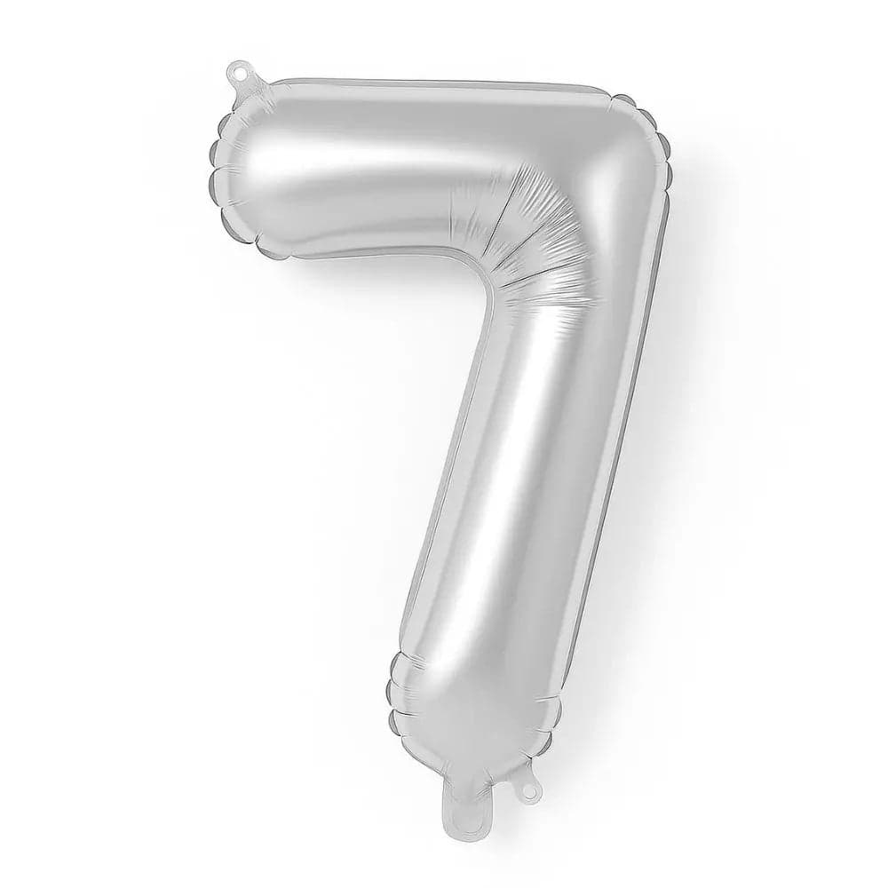 Number 7 Hanging Foil Balloon For All Types Of Party Decorations 32inch- Silver
