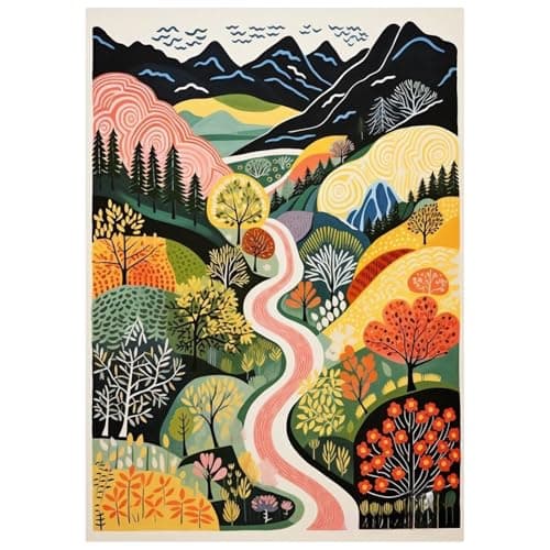 DOTSOPS Landscape Diamond Art Painting Kits DIY Paint by Diamonds for Adults Beginner Home Wall Decoration Gift 118x157 Inches
