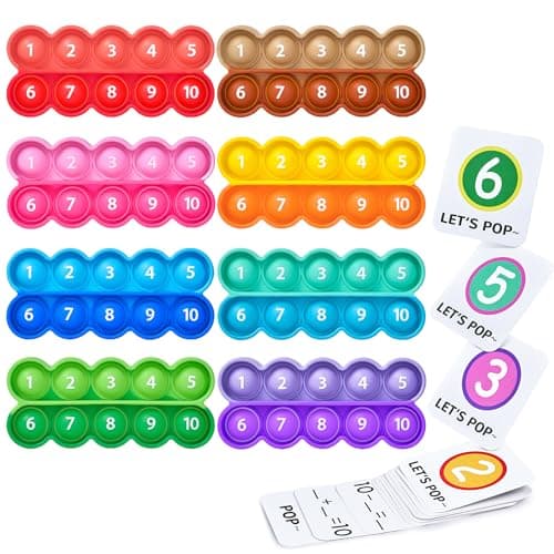 Joycat TenFrame Math Learning Tools for Elementary8 Ten Frames and 20 Task Cards Math Counting Games with for Preschool Kindergarten Classroom Learning Activities Kids Ages 35