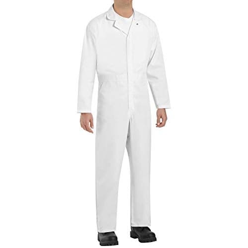 Red Kap Men's Twill Action Back Coverall, White, Small