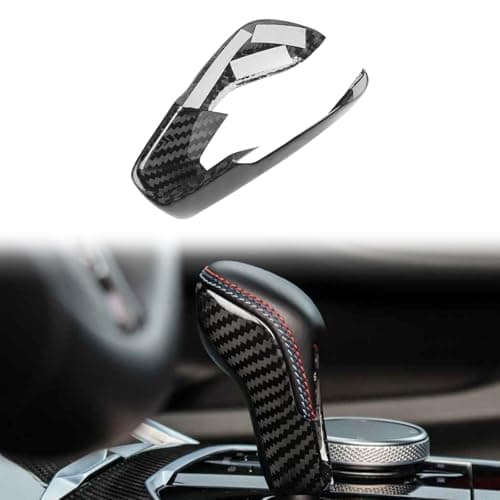Fancemot Real Carbon Fiber Gear Shift Knob Cover Compatible with BMW M2 G87 M3 G80 M4 G82 G83 X3M F97 X4M F98 X5M F95 X6M F96 XM G09
