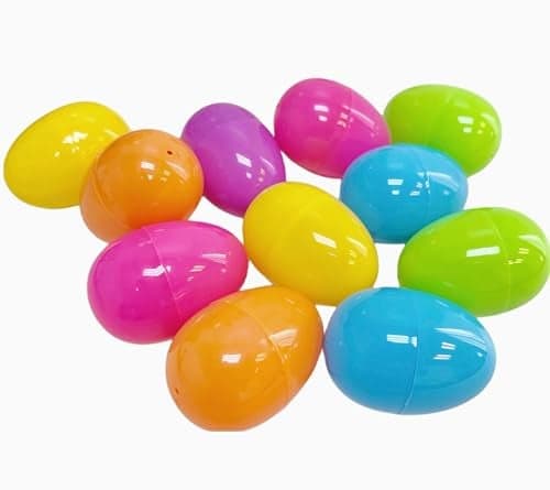 GIFTEXPRESS Plastic Bright Easter Egg Assortment 50 Pcs Perfect for Easter Egg HuntSurprise EggEaster Hunt